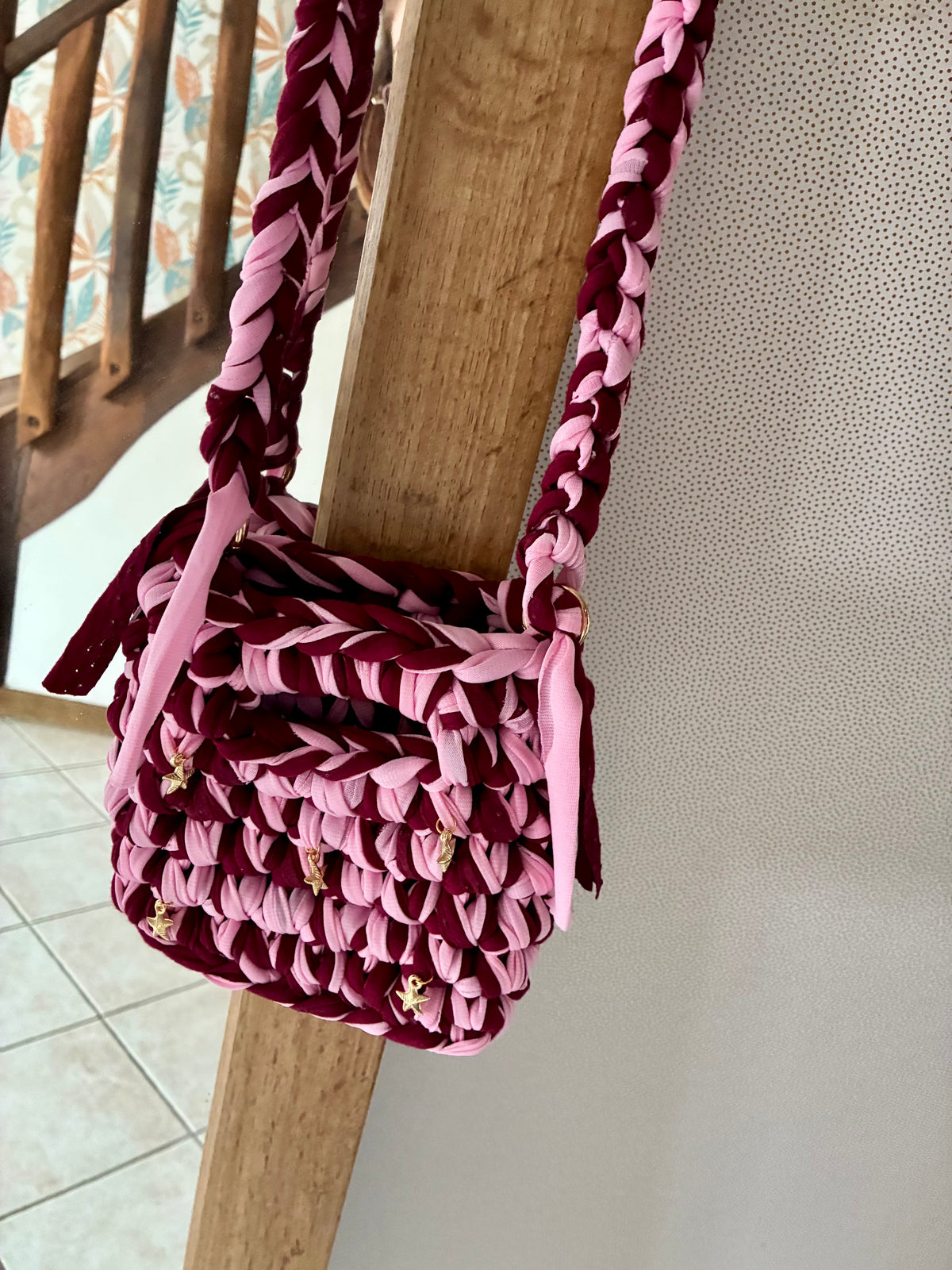 Évi mini bordeaux & rose 🌸