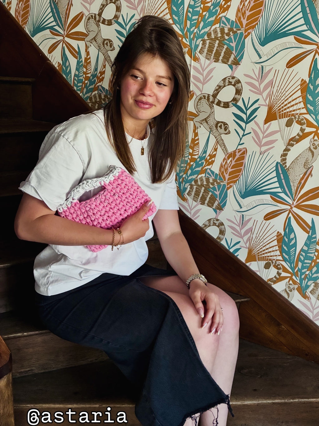 Pochette d'été rose