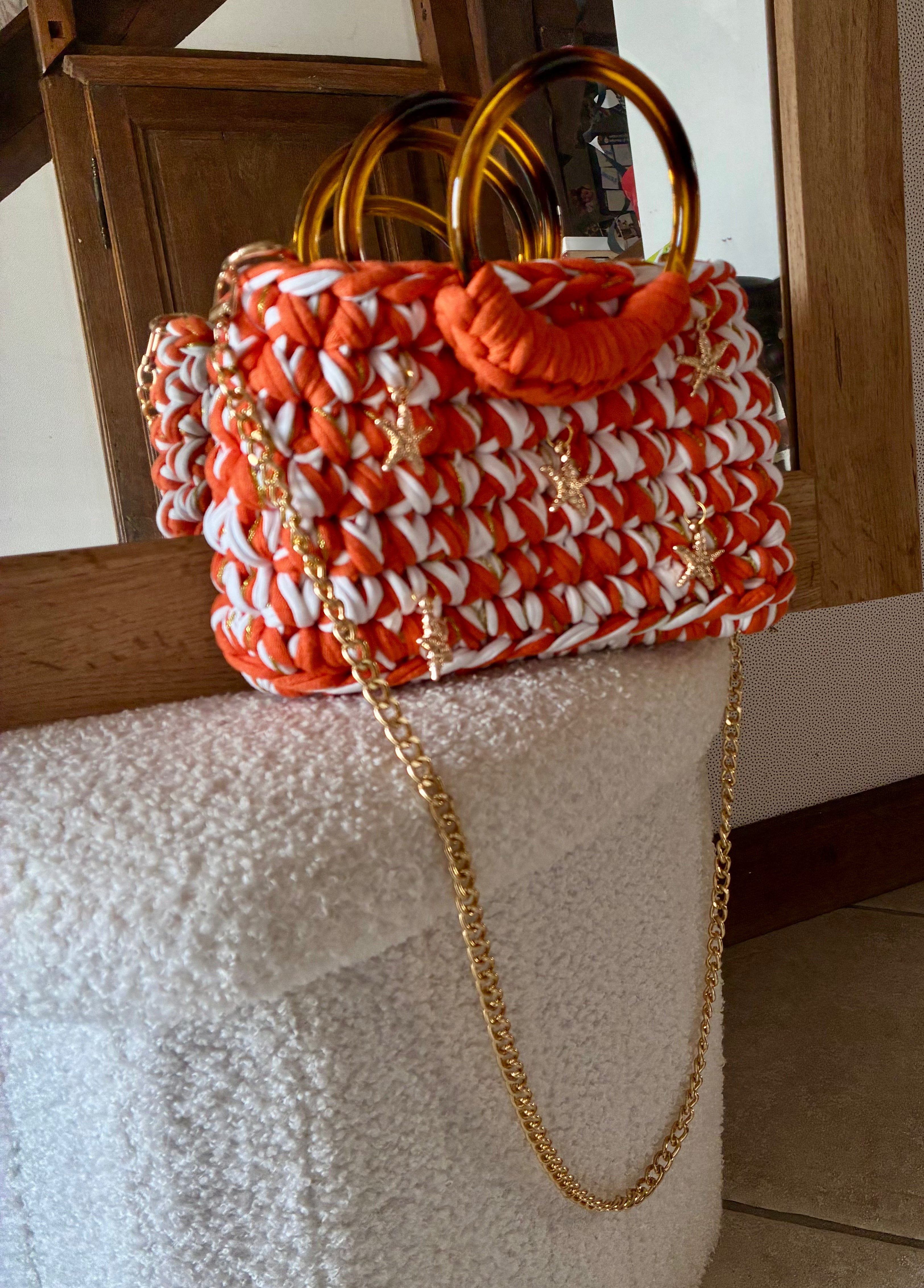 Modèle Romi orange & blanc