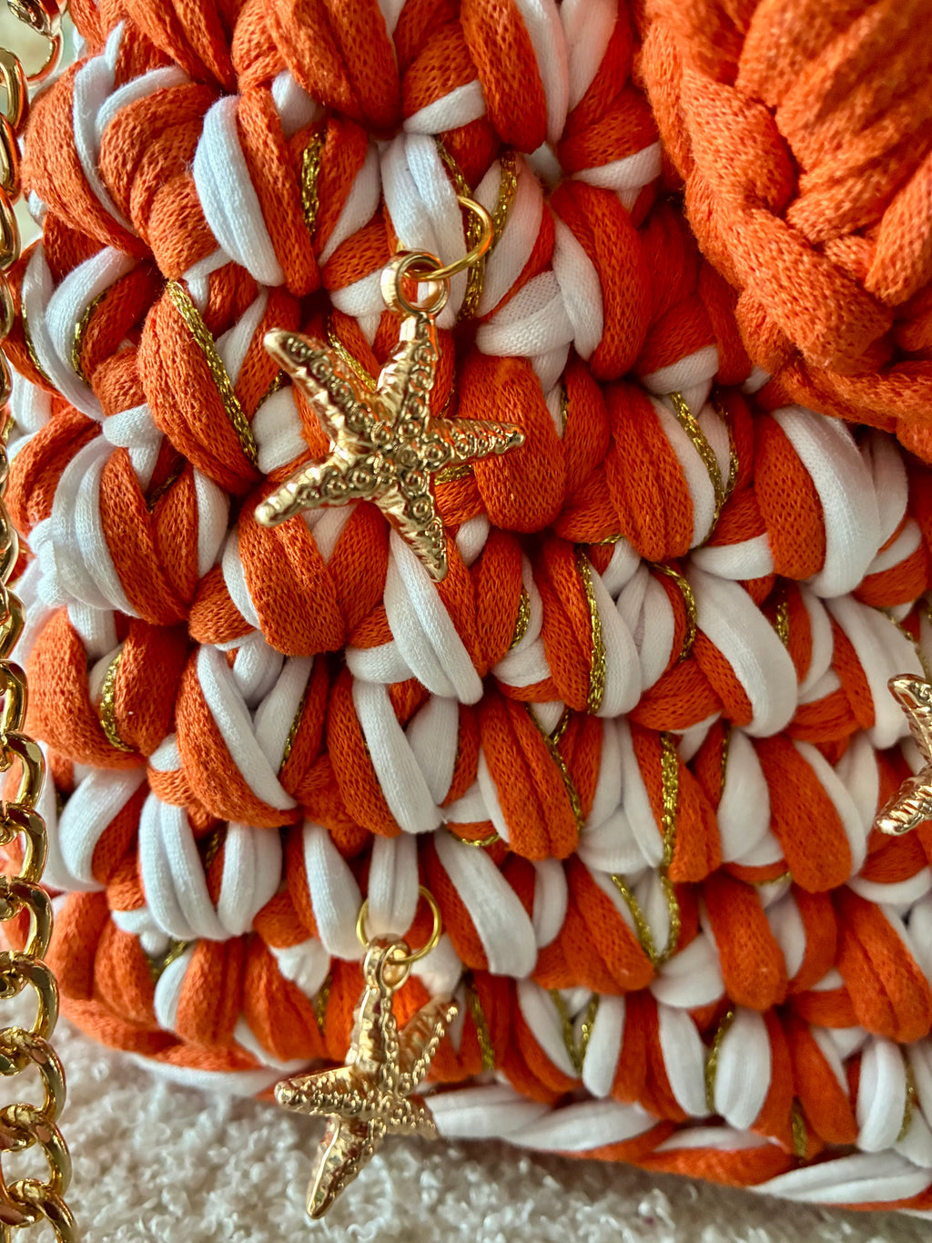 Modèle Romi orange & blanc
