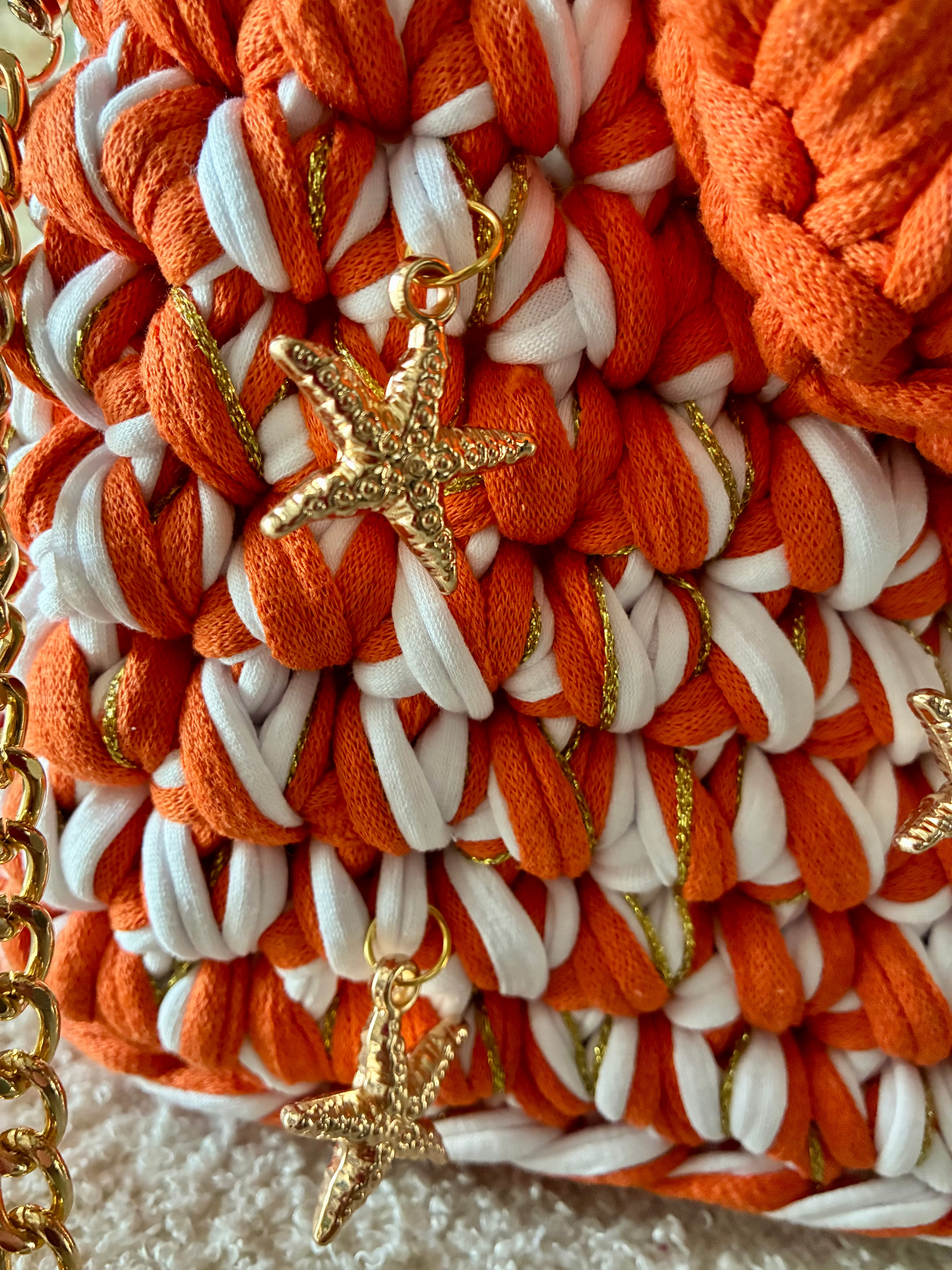 Modèle Romi orange & blanc