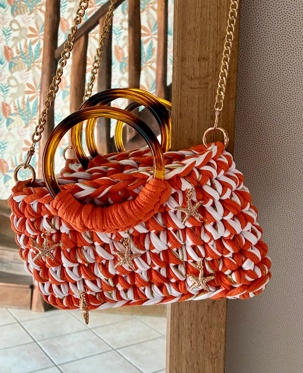 Modèle Romi orange & blanc