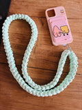 Cordon téléphone vert clair
