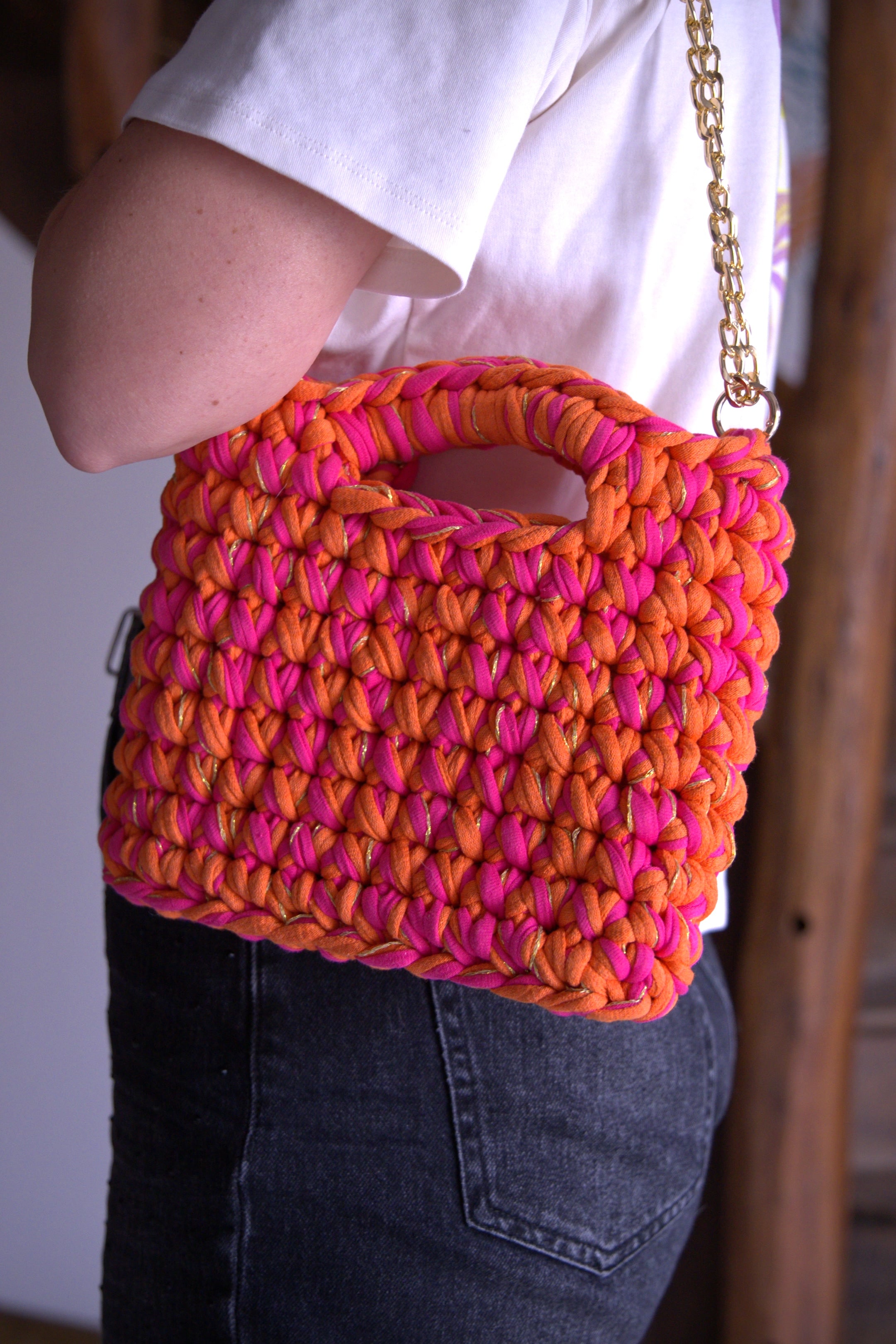 Sac Évi – Fuchsia & Orange