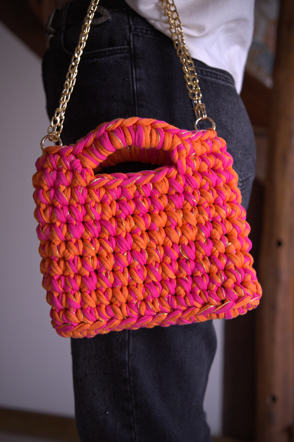 Sac Évi – Fuchsia & Orange