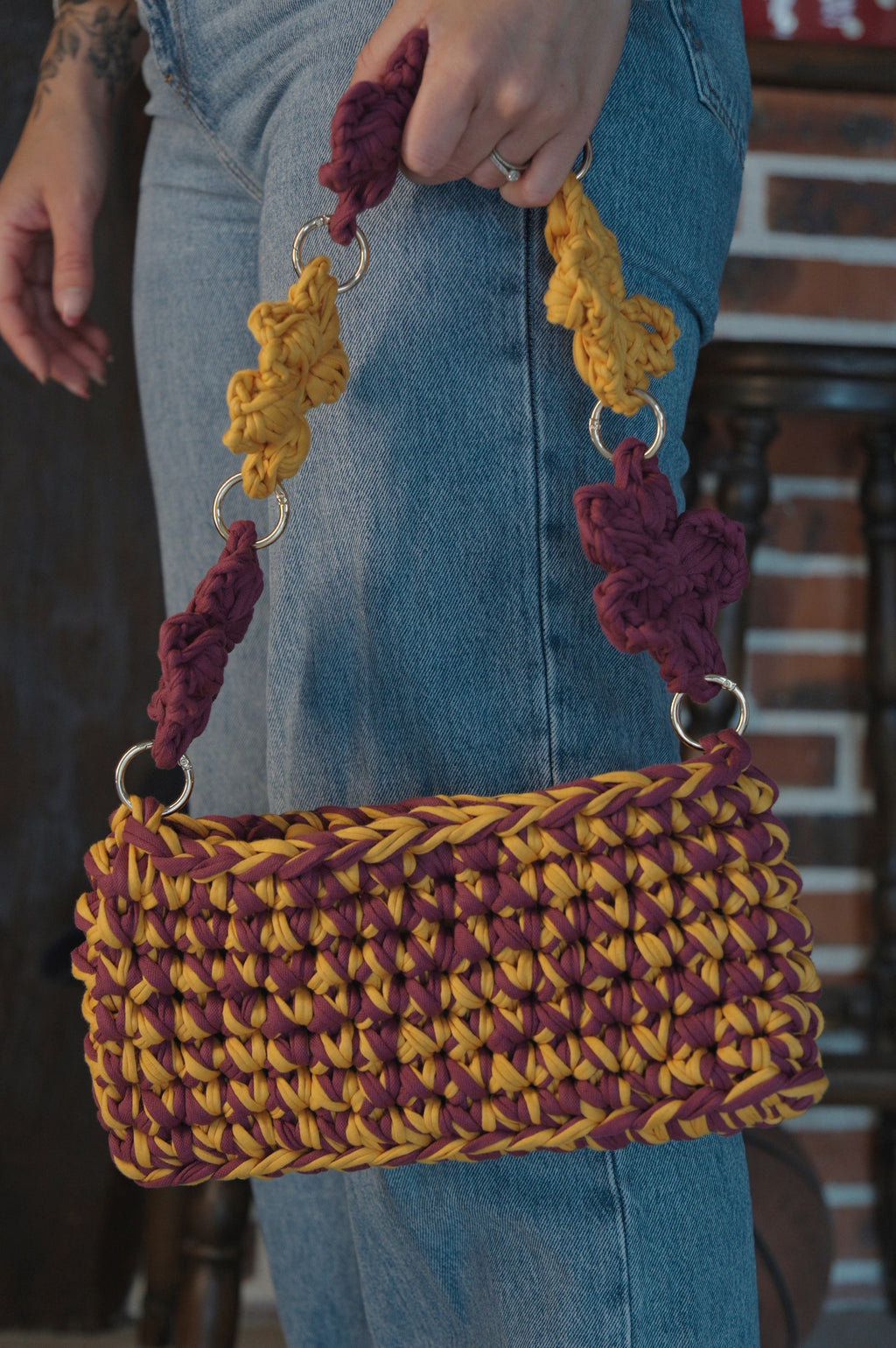 Mimi Flowers Orange & Mauve