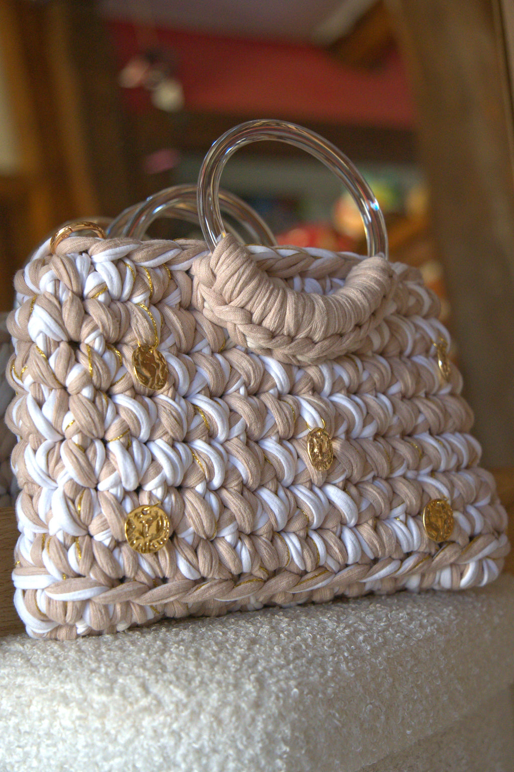 Modèle Romi beige & blanc