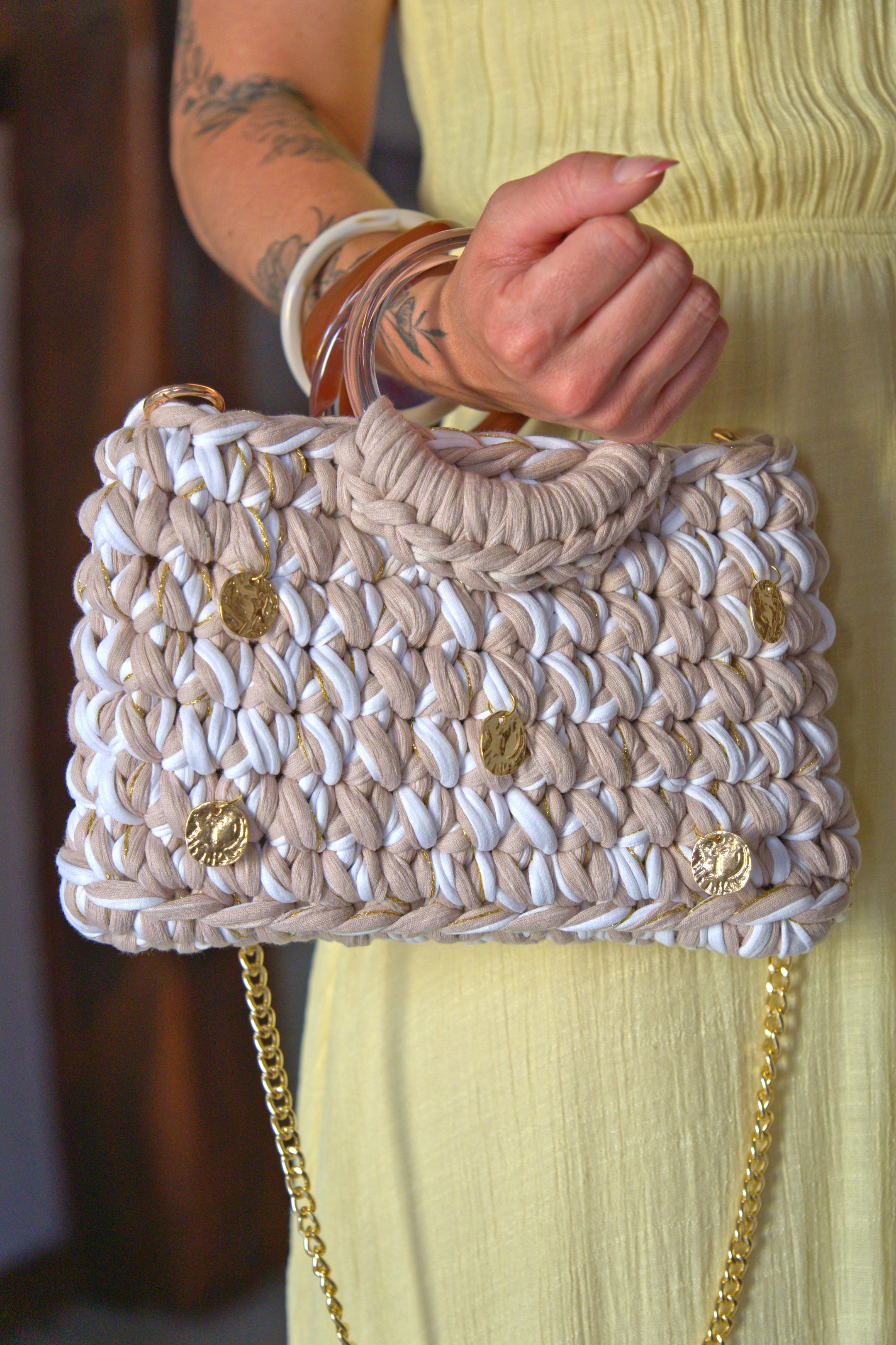 Modèle Romi beige & blanc