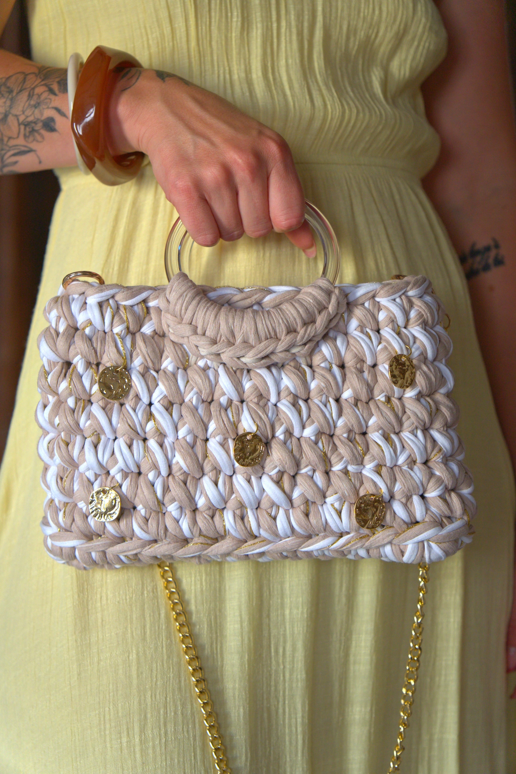 Modèle Romi beige & blanc