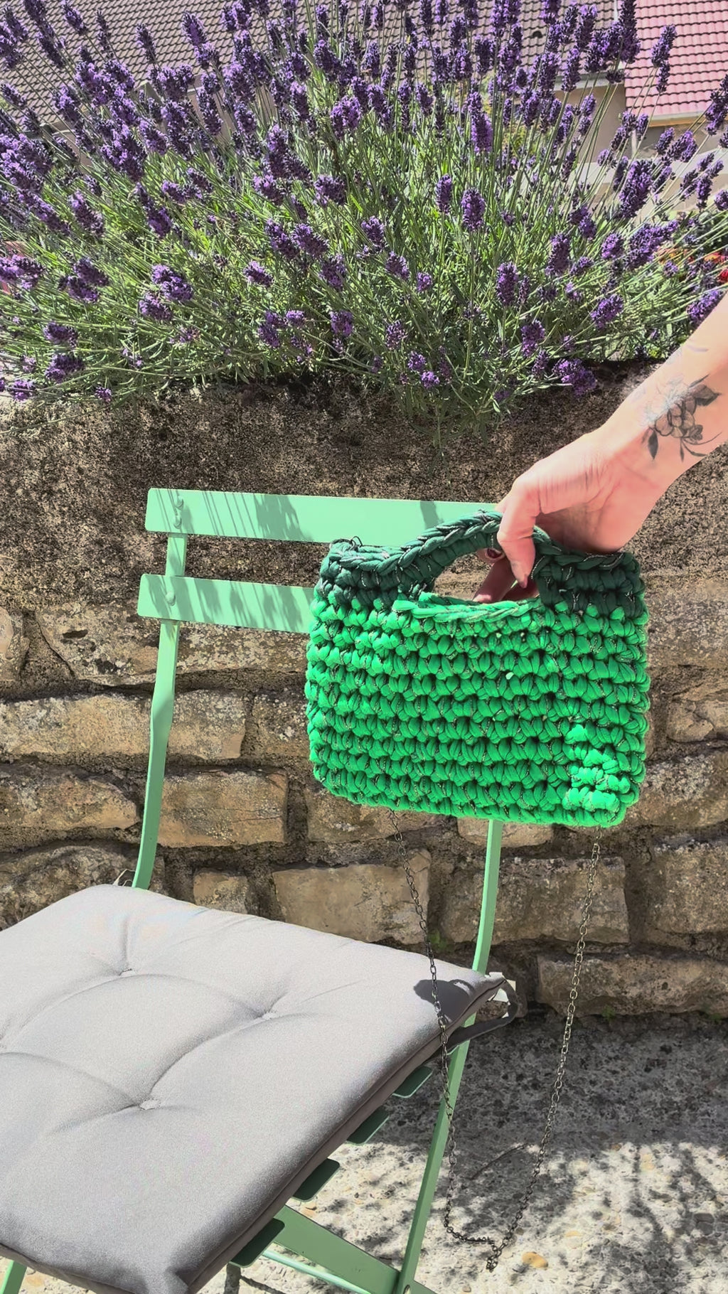 Pochette d'été verte